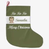 Rustic earthy Scandinavian personalized christmas  Großer Weihnachtsstrumpf (Vorderseite)