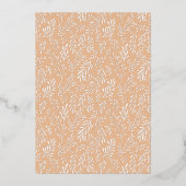 Rustic Earthy Watercolor Rainbow Baby Showroom Gol Folieneinladung (Rückseite)