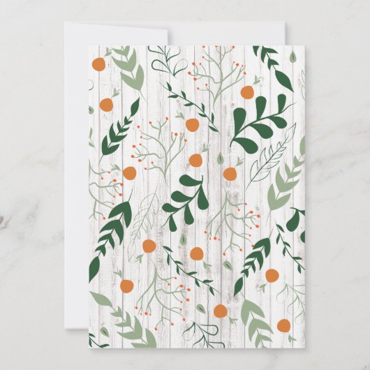 Rustic Eat Drink and Be Merry Christmas Potluck Einladung (Rückseite)