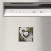Rustic editable pregnancy announcement keepsake  magnet (In Situ (Geschirrspüler))