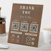 Rustic Eisen Metal Scan zu zahlen 3 QR Code Vielen Sockelschild (In Situ)