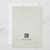 Rustic Elegance Geometric Heart QR Code Save The Date (Rückseite)