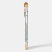 Rustic Elegance Monogram Burlap Lace Barnwood Case-Mate iPhone Hülle (Rückseite / Links)