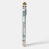 Rustic Elegance Monogram Burlap Lace Barnwood Case-Mate iPhone Hülle (Rückseite / Rechts)