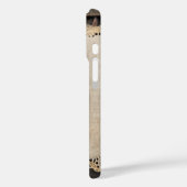 Rustic Elegance Monogram Burlap Lace Barnwood Case-Mate iPhone Hülle (Rückseite / Links)