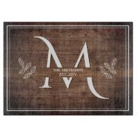 Rustic Elegance Monogram Imitats Holzerspanung