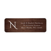Rustic Elegance Monogram Initial Return Address (Vorne)