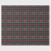 Rustic Elegance Plaid Cranberry Dk Blue Teal Green Geschenkpapier (Flach)