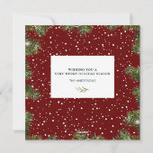 Rustic Elegance Snowy Pine Weihnachten (Rückseite)