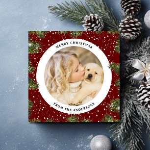 Rustic Elegance Snowy Pine Weihnachten
