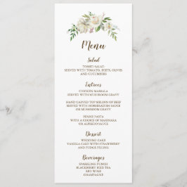 Rustic Elegance Wedding Menu Card Menükarte