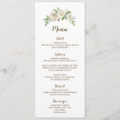Rustic Elegance Wedding Menu Card Menükarte (Vorderseite)
