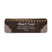 Rustic Elegance Wedding Return Address Label (Vorne)