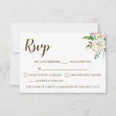 Rustic Elegance Wedding RSVP Card (Vorderseite)