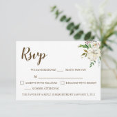 Rustic Elegance Wedding RSVP Card Karte (Stehend Vorderseite)
