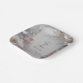 Rustic Elegant 3D Floral Wedding  Pappteller (Gewinkelt)