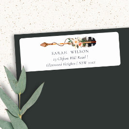 Rustic Elegant Boho Feather Floral Arrow Adresse
