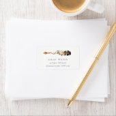 Rustic Elegant Boho Feather Floral Arrow Adresse Adressaufkleber (Insitu)