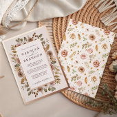 Rustic Elegant Boho Rose Gold Floral Wedding  Foil Folieneinladung
