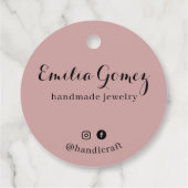 Rustic Elegant Calligraphy Script Hang Tag Design Geschenkanhänger (Rückseite)