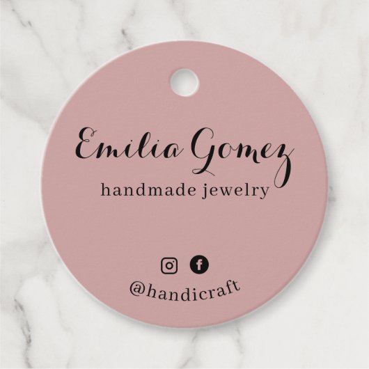 Rustic Elegant Calligraphy Script Hang Tag Design Geschenkanhänger (Vorderseite)