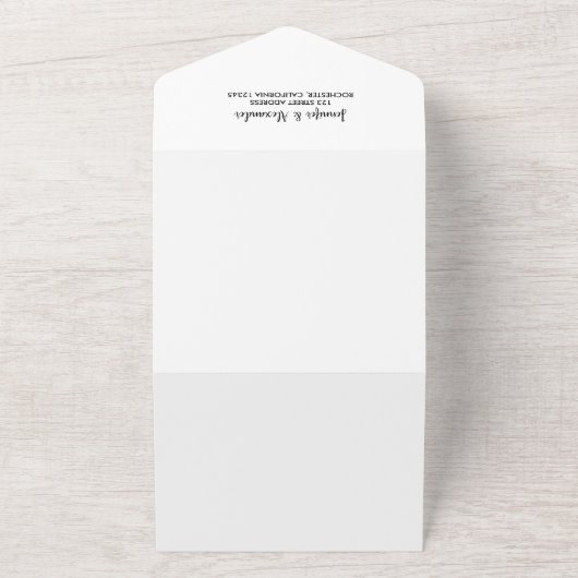 Rustic elegant calligraphy wedding all in one einladung (Außenbereich)