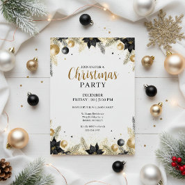 Rustic Elegant Christmas Wreath Invitation Einladung