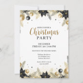 Rustic Elegant Christmas Wreath Invitation Einladung (Vorderseite)