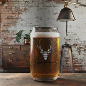 Rustic Elegant Personalized Deer Beer Can Glass Dosenglas