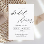 Rustic Elegant Simple Bridal Shower Invitation Einladung<br><div class="desc">Rustic Elegant Simple Bridal Shower Invitation
Add custom text to the back to provide any additional information needed for your guests.</div>