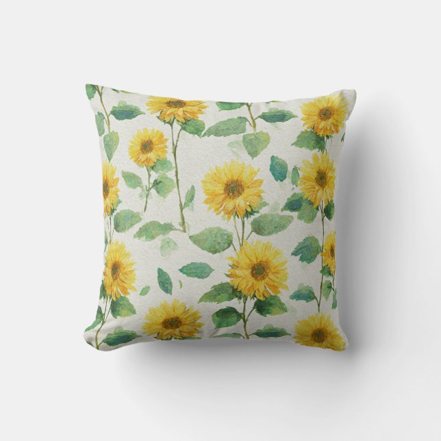 Rustic & Elegant Sunflower Classic Floral Kissen (Vorderseite)