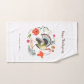 Rustic Elegant Turkey Thanksgiving Botanical  Handtuch (Handtuch)
