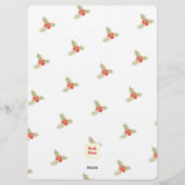 Rustic elegant watercolour Christmas invite cards Einladung (Rückseite)