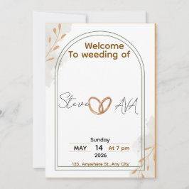 Rustic Elegant Wedding Invitation Einladung