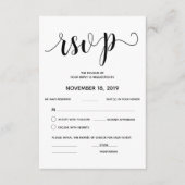 Rustic Elegant Wedding UAWG Antwortkarte Begleitkarte (Vorderseite)