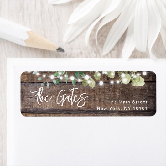 Rustic Elegant Wood Greenerity Rücksendeadresse La (Insitu)