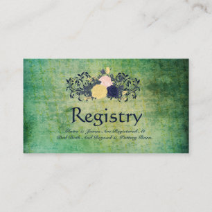 Rustic Emerald Floral Wedding Card Begleitkarte