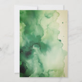 Rustic Emerald Green Tiara Quinceañera Rose Arch Einladung (Rückseite)