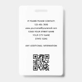 Rustic Employee ID Name Foto Woodgrain Green Ausweis (Rückseite)