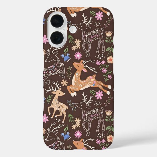 Rustic Enchanted Deer and Botanicals Case-Mate iPhone Hülle (Rückseite)