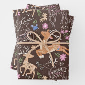 Rustic Enchanted Deer and Botanicals Geschenkpapier Set (Beispiel)