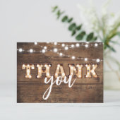 Rustic Engagement Party Dankeskarte (Stehend Vorderseite)