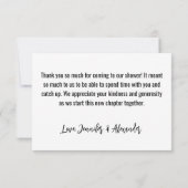 Rustic Engagement Party Dankeskarte (Rückseite)