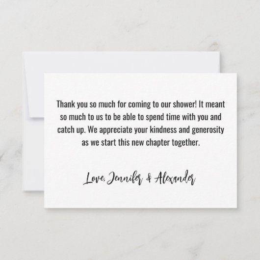 Rustic Engagement Party Dankeskarte (Rückseite)