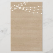 Rustic Er sagte, sie sagte Brautparty-Spiel Flyer (Hinten)