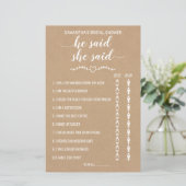 Rustic Er sagte, sie solle zweisprachiges Spiel (Stehend Vorderseite)