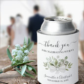 Rustic Eucalyptus Elegant Wedding Vielen Dank Dosenkühler