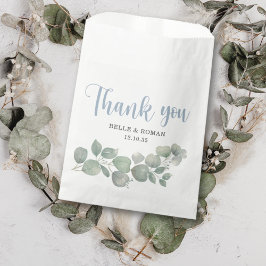 Rustic Eucalyptus Green Wedding Thank You Geschenktütchen