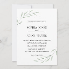 Rustic Eucalyptus Greenery Wedding Invitation Einladung