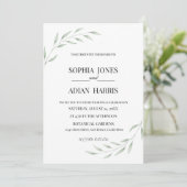 Rustic Eucalyptus Greenery Wedding Invitation Einladung (Stehend Vorderseite)